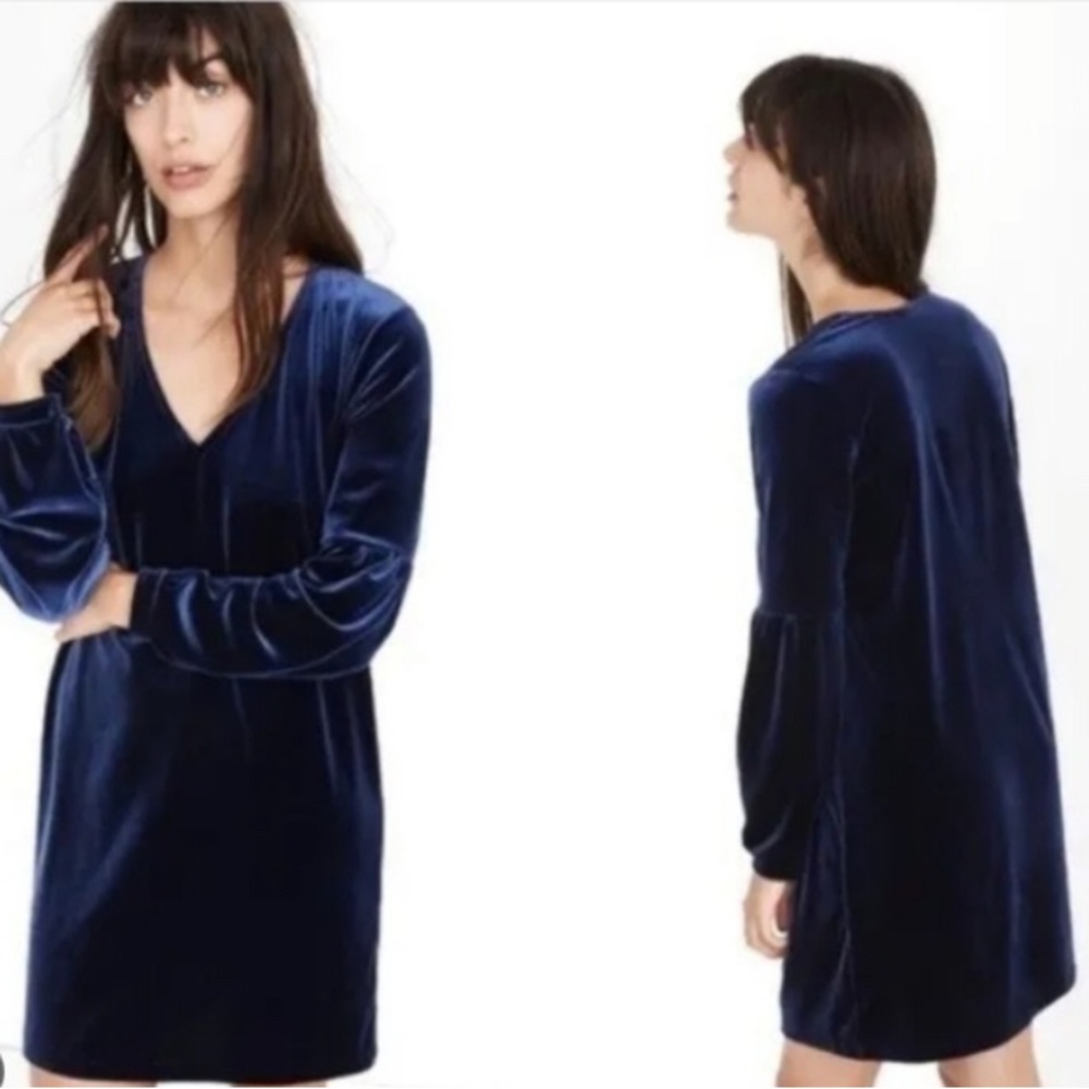Madewell velvet long sleeve dress